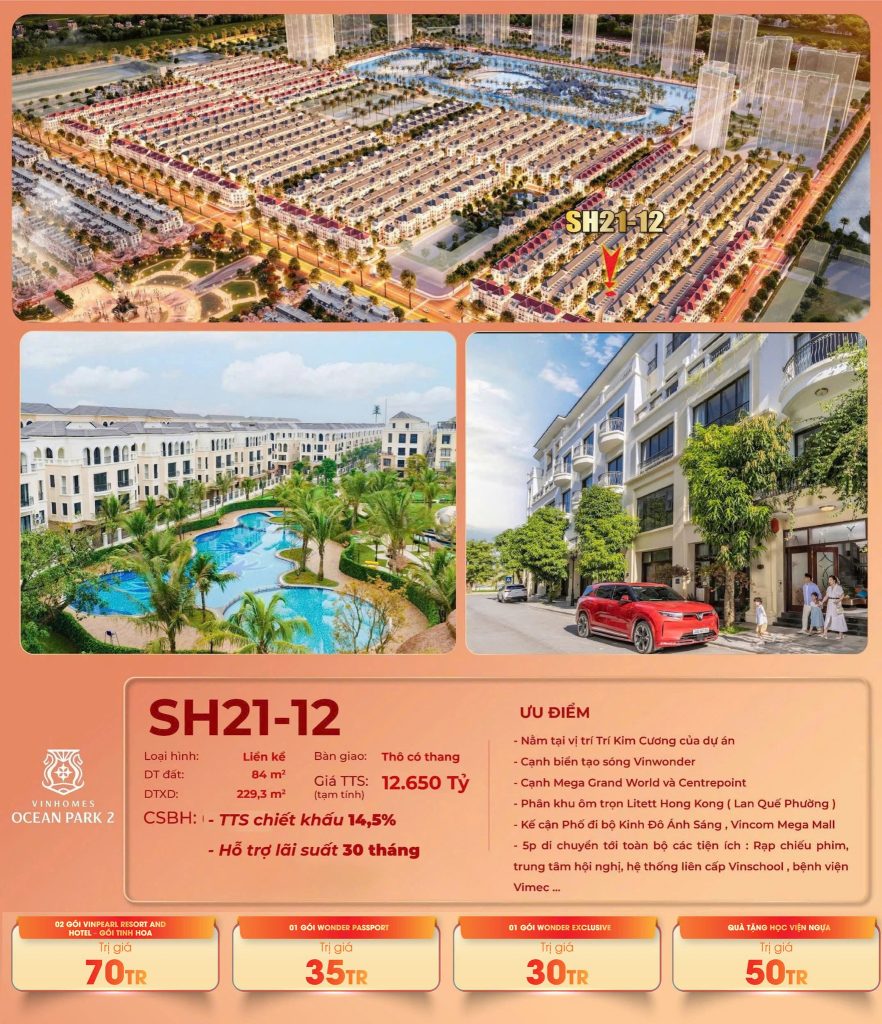 Phân khu hot tại Vinhomes Ocean Park 3